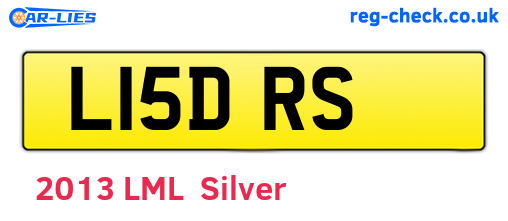 L15DRS are the vehicle registration plates.