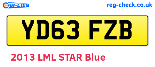 YD63FZB are the vehicle registration plates.