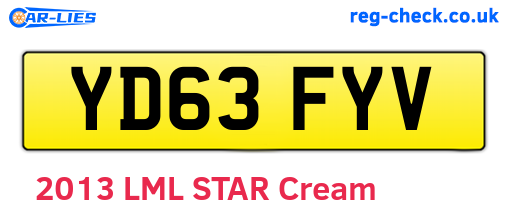 YD63FYV are the vehicle registration plates.