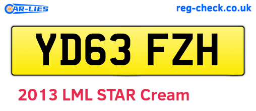 YD63FZH are the vehicle registration plates.