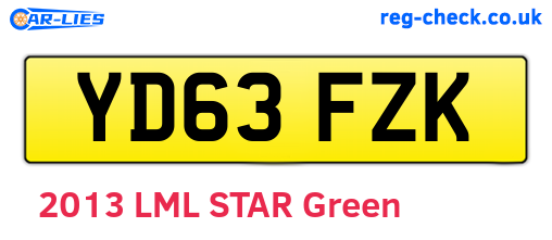 YD63FZK are the vehicle registration plates.