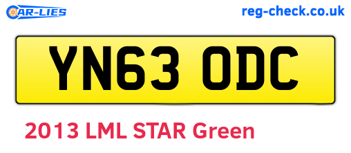 YN63ODC are the vehicle registration plates.