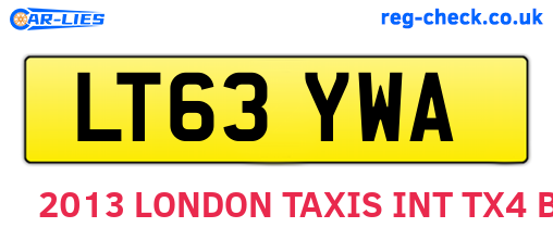 LT63YWA are the vehicle registration plates.