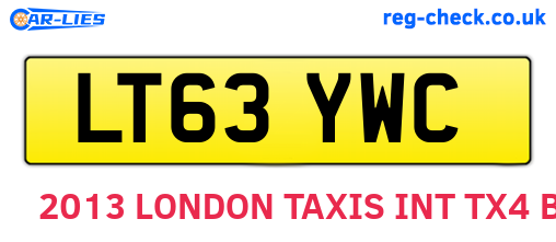LT63YWC are the vehicle registration plates.