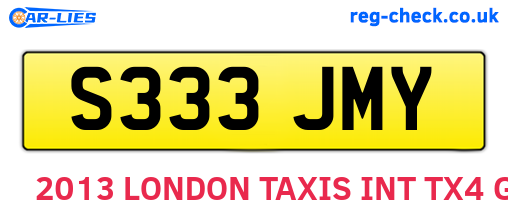 S333JMY are the vehicle registration plates.