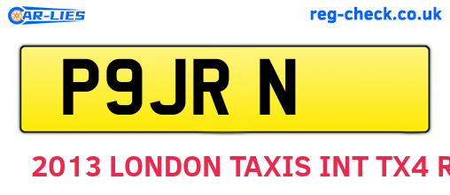 P9JRN are the vehicle registration plates.