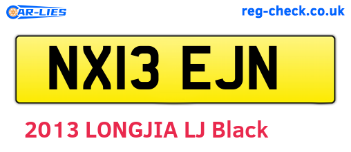 NX13EJN are the vehicle registration plates.