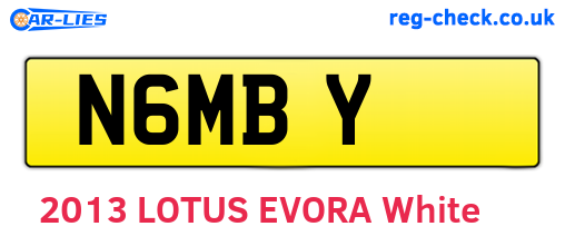 N6MBY are the vehicle registration plates.