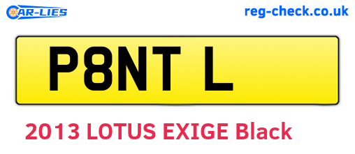 P8NTL are the vehicle registration plates.