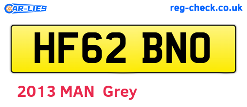 HF62BNO are the vehicle registration plates.