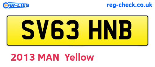 SV63HNB are the vehicle registration plates.