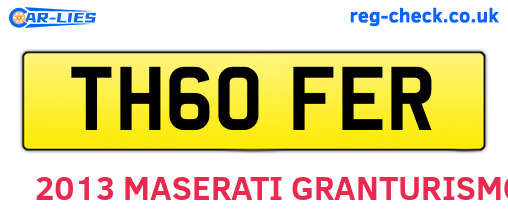 TH60FER are the vehicle registration plates.