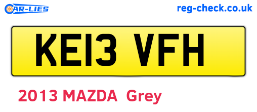 KE13VFH are the vehicle registration plates.