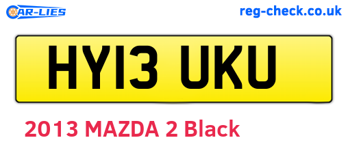 HY13UKU are the vehicle registration plates.
