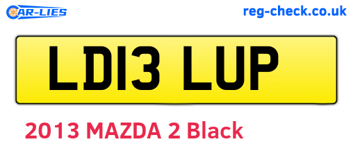 LD13LUP are the vehicle registration plates.