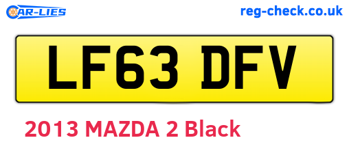 LF63DFV are the vehicle registration plates.