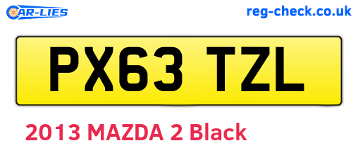 PX63TZL are the vehicle registration plates.
