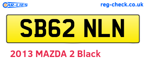 SB62NLN are the vehicle registration plates.