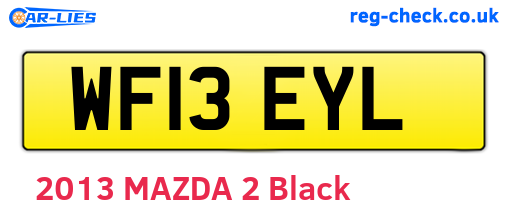 WF13EYL are the vehicle registration plates.