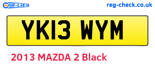 YK13WYM are the vehicle registration plates.