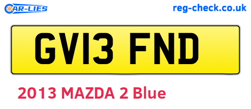 GV13FND are the vehicle registration plates.