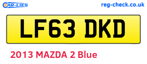 LF63DKD are the vehicle registration plates.