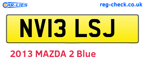 NV13LSJ are the vehicle registration plates.