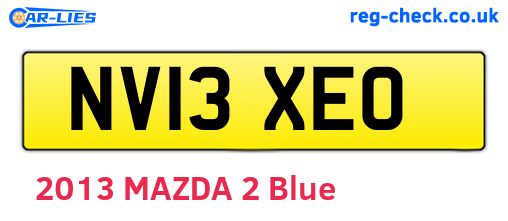 NV13XEO are the vehicle registration plates.