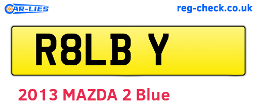 R8LBY are the vehicle registration plates.