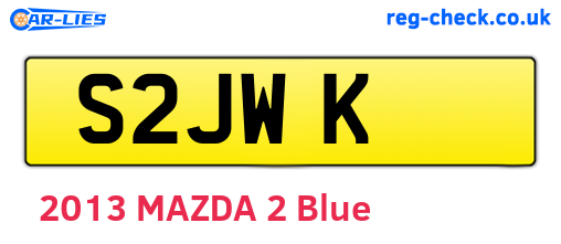 S2JWK are the vehicle registration plates.