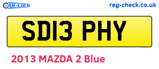 SD13PHY are the vehicle registration plates.