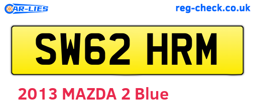 SW62HRM are the vehicle registration plates.