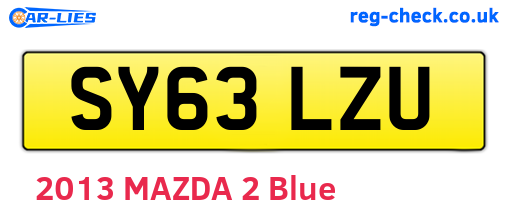 SY63LZU are the vehicle registration plates.