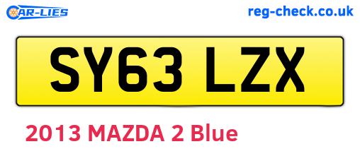 SY63LZX are the vehicle registration plates.
