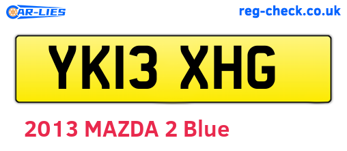 YK13XHG are the vehicle registration plates.