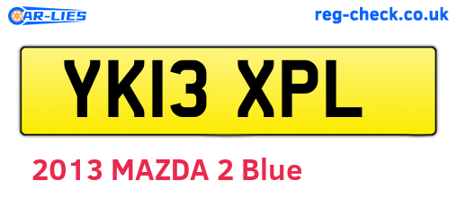 YK13XPL are the vehicle registration plates.