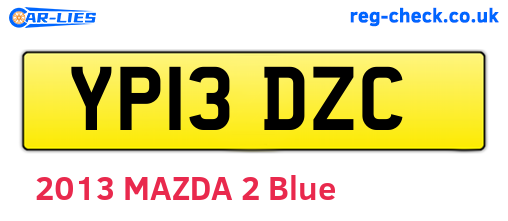 YP13DZC are the vehicle registration plates.