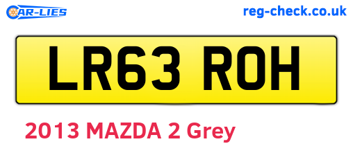LR63ROH are the vehicle registration plates.
