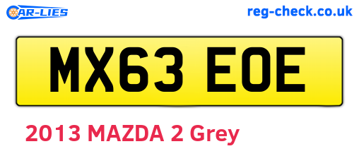 MX63EOE are the vehicle registration plates.