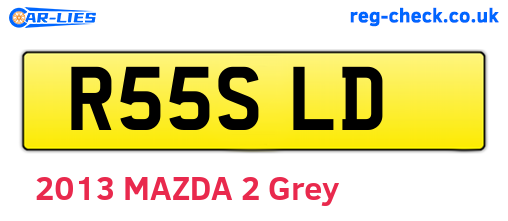 R55SLD are the vehicle registration plates.