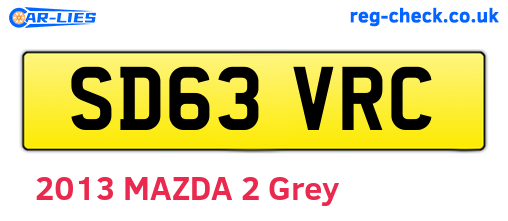 SD63VRC are the vehicle registration plates.