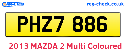PHZ7886 are the vehicle registration plates.