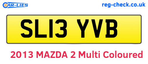 SL13YVB are the vehicle registration plates.