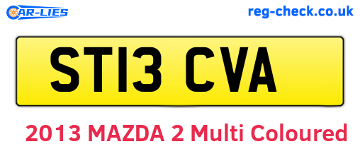 ST13CVA are the vehicle registration plates.