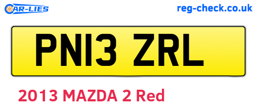 PN13ZRL are the vehicle registration plates.
