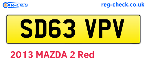 SD63VPV are the vehicle registration plates.