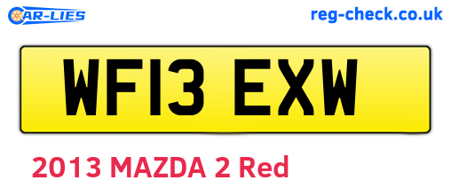 WF13EXW are the vehicle registration plates.