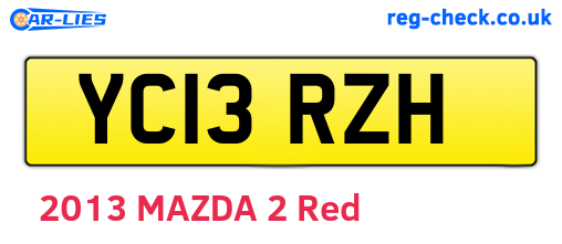 YC13RZH are the vehicle registration plates.