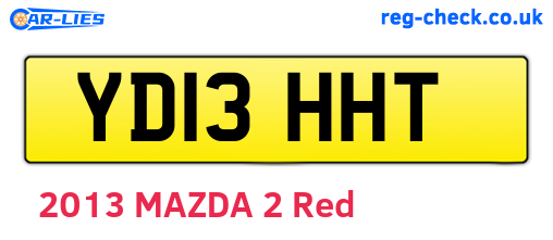 YD13HHT are the vehicle registration plates.
