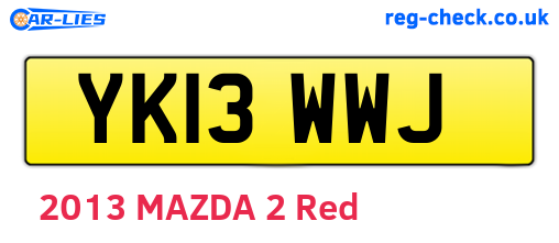 YK13WWJ are the vehicle registration plates.
